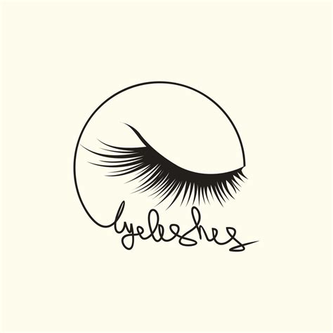 Eyelashes Logo Design With Unique Style For Woman Vector Art