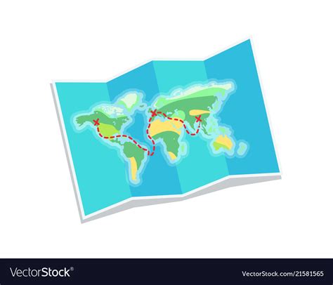 World map for travelling Royalty Free Vector Image