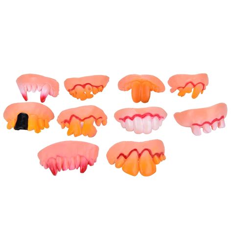 Hot April Fool Gift Halloween Funny False Teeth Gags Practical Jokes ...