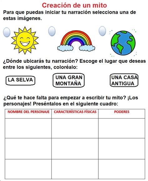 El Mito 3° Mitos Y Leyendas Actividades Para Primaria Mitos