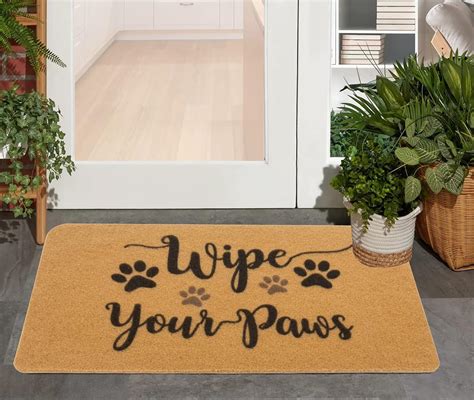 HinyBoeh Wipe Your Paws Felpudo De Bienvenida Para Exteriores