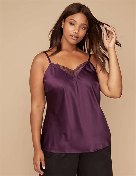 Satin Sleep Cami With Lace Lane Bryant Fashion Clothes Women Plus Size Outfits Fashion