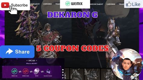 Dekaron G 5 Coupon Codes Tara Lets YouTube