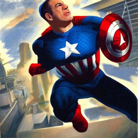 A Portrait Of Benjamin Netanyahu As Captain America By Stable Diffusion