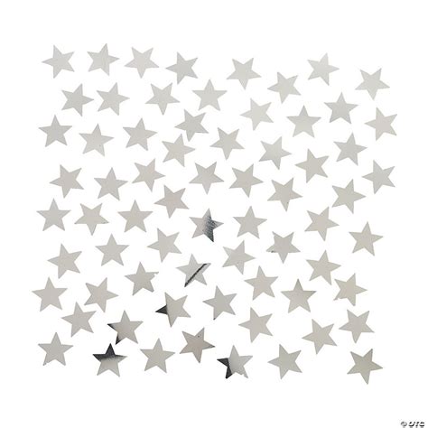 Silver Foil Star Shaped Confetti Oriental Trading