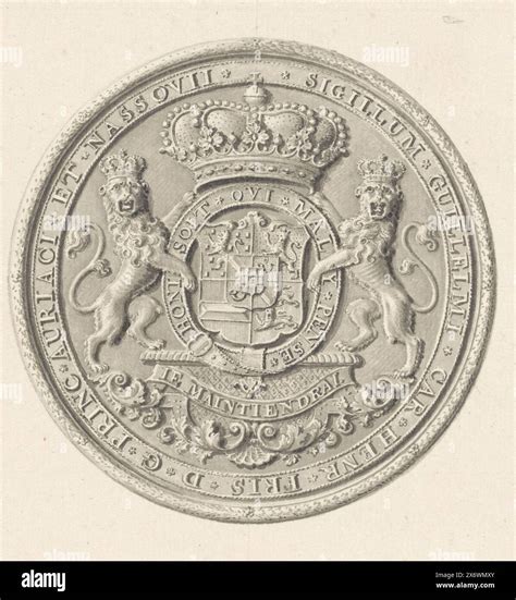 Coat Of Arms Of William Iv Prince Of Orange Nassau Coat Of Arms Of William Iv With A Crown And