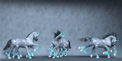 Odin's Horse Poses for Sleipnir | 3d Models for Daz Studio and Poser