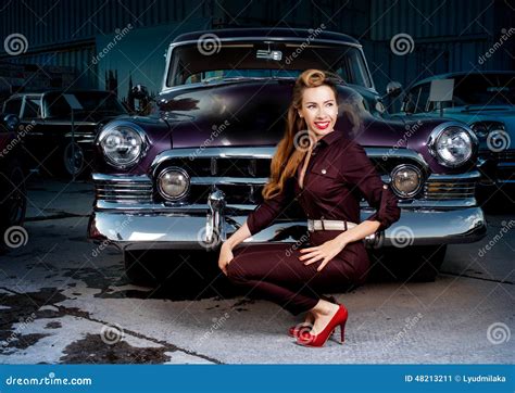 Vintage Pin Up Car