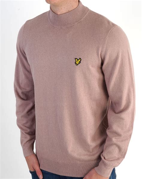 Lyle Scott Roll Neck Jumper Mauve Dusk S Casual Classics