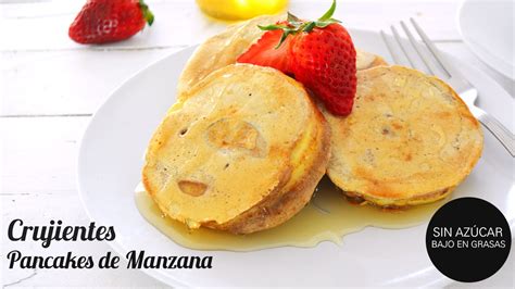 Desayuno Saludable Pancakes de manzana crujientes SIN AZÚCAR SIN