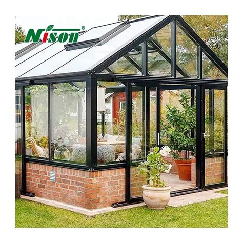 Aluminum Modular Prefabricated House Double Tempered Glass House Conservatory Sunrooms For