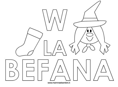 Disegno Befana Da Colorare Mamma E Bambini