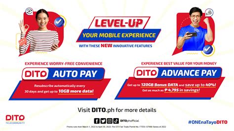 Dito Telecommunity Launches Breakthrough Features Dito Auto Pay And