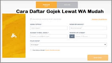 Cara Daftar Gojek Lewat Wa Sipulasia