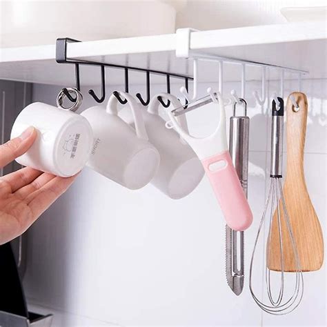 Hook Under Shelf Cabinet Rack Mug Tea Cup Hook Storage Holder Cabinet