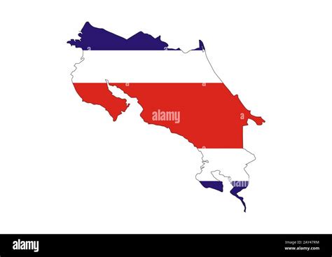 costa rica flag map Stock Photo - Alamy