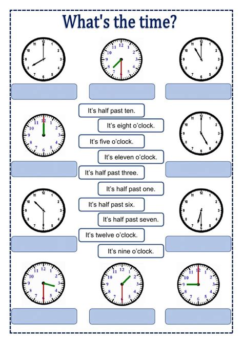 Telling The Time Interactive Activity For Elementary You Can Do The