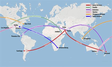 Singapore Airlines Flight Paths Map