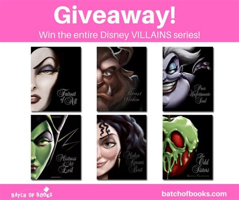 Giveaway Win All 6 Disney Villains Books Disney Villains Quotes