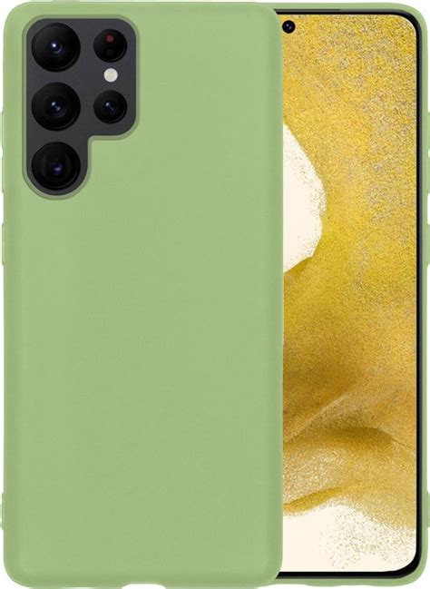 Samsung Galaxy S Ultra Hoesje Siliconen Groen Bol