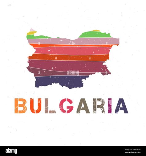 Dise O De Mapa De Bulgaria Forma Del Pa S Con Hermosas Ondas