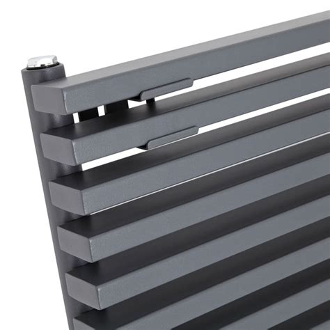 Fin Anthracite Horizontal Single Panel Designer Radiator X