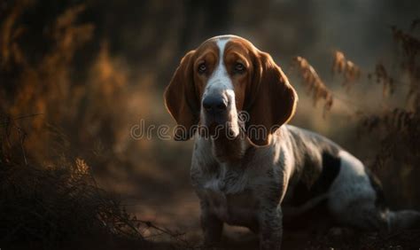 Photo Of Basset Hound In Its Natural Habitat Generative Ai Stock Illustration Illustration Of