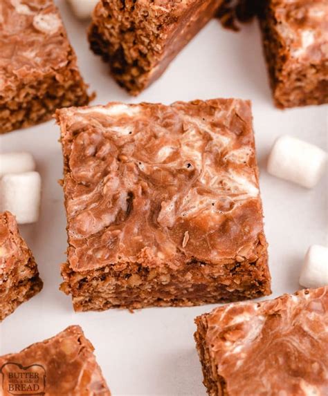 No Bake Chocolate Marshmallow Bars Butter With A Side Of Bread