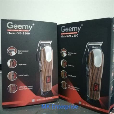 Geemy Gm Hair Trimmer Personal And Professional Rechargeable Hair