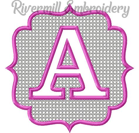 6 Inch Embossed Monogram Machine Embroidery Alphabet Rivermill Embroidery