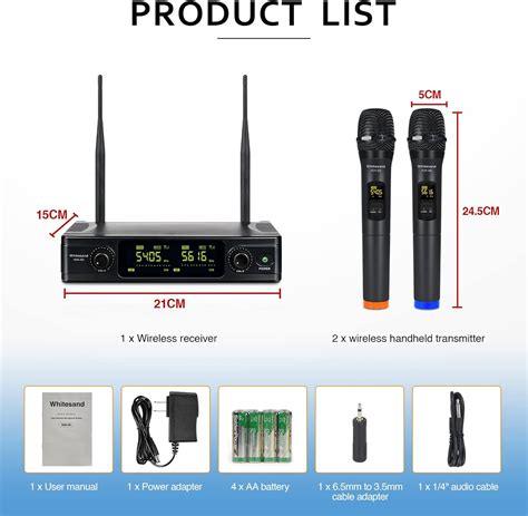 Whitesand Sistema De Micr Fono Inal Mbrico Uhf Juego De Micr Fono