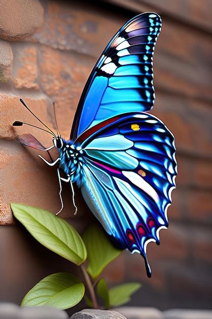 Premium Ai Image Beautiful Butterfly On Wall