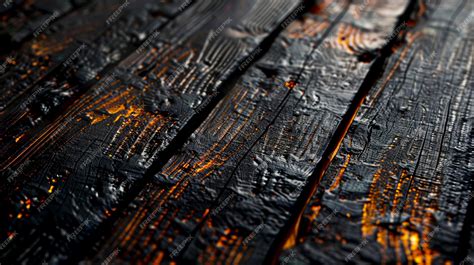 Premium Photo Charred Elegance High Resolution Photography Of Burnt Wood Flooring With Unique