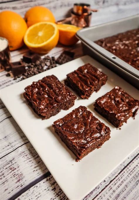 Vegan Dark Chocolate Orange Brownies Fragrant Vanilla Cake