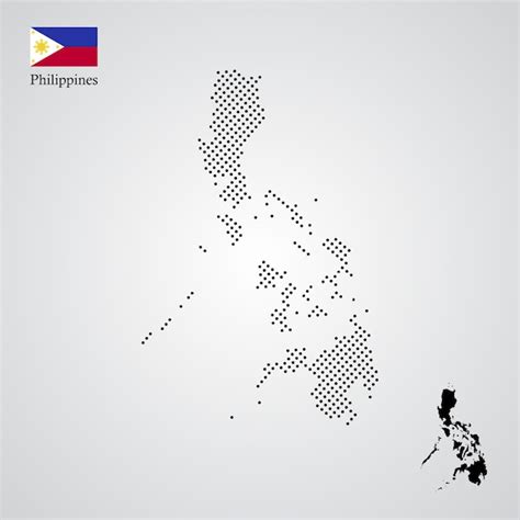 Premium Vector Philippines Map Silhouette Halftone Style