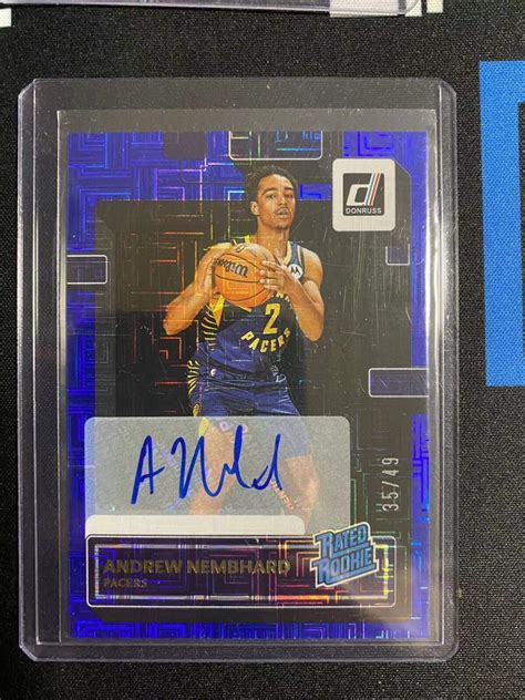 Panini Donruss Blue Choice Prizm Auto Rc Andrew Nembhard