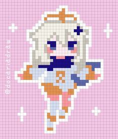 Genshin Impact Pixel Art Ideen B Gelperlen Basteln B Gelperlen