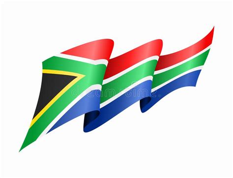 South African Flag Wave Shape Stock Illustrations South African