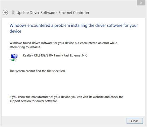 Failed to update the Ethernet Controller driver - Techyv.com