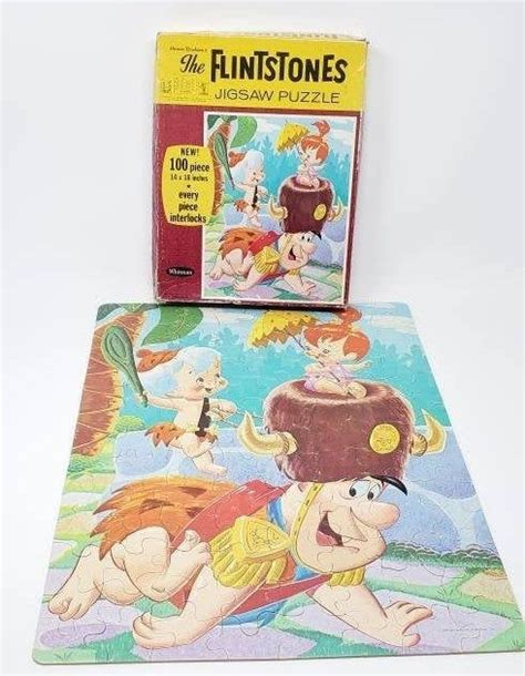 1965 The Flintstones Hanna Barbera Puzzle 100 Pieces Complete