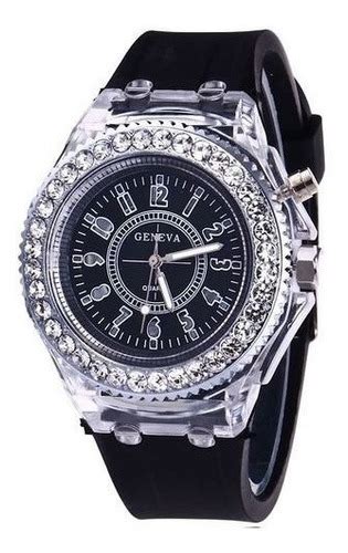 Relojes Geneva Con Luz Led Brillante Variedad De Colores Mercadolibre