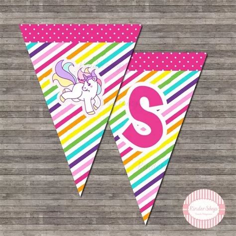 Kit Unicornio Cake Topper Bander N Imprimible Torta En Venta En