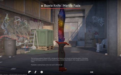 Cs Bowie Knife Marble Fade Fn Low Float Video Gaming Video Games