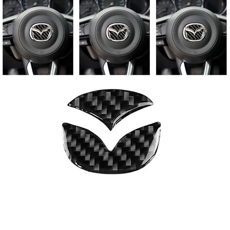 Carbon Fiber Car Steering Wheel Cover Logo Stickers Modified Auto