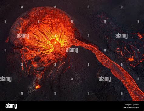 Fire Volcanic Crater Lava Volcanic Eruption Magma Drohnenflug Fires Volcanic Craters