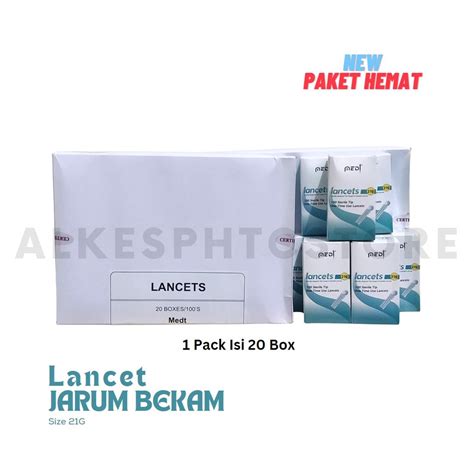 Jual 20Box Lancet Medilance 21G Jarum Lancet Untuk Bekam 1 Pack Isi