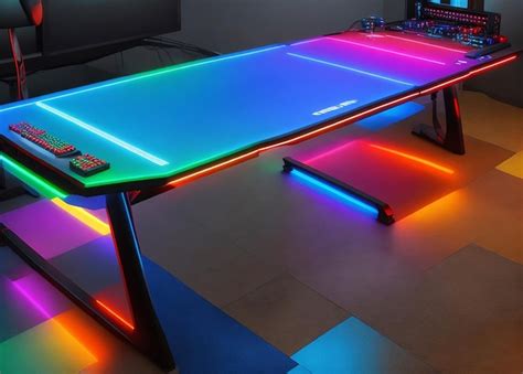 Premium AI Image | RGB gaming table