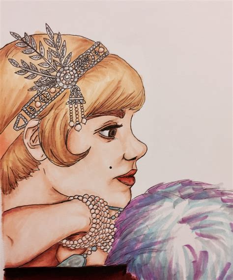 Daisy Buchanan The Great Gatsby Drawing By Sabrina Fox Painting