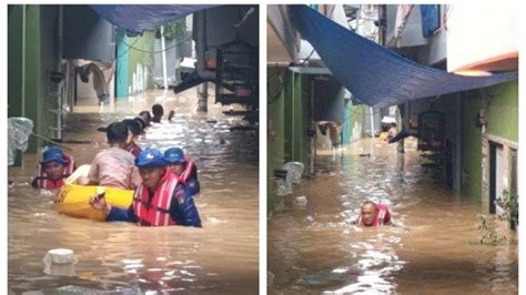 Rt Di Jakarta Terendam Banjir Pagi Ini Tinggi Air Ada Yang Capai