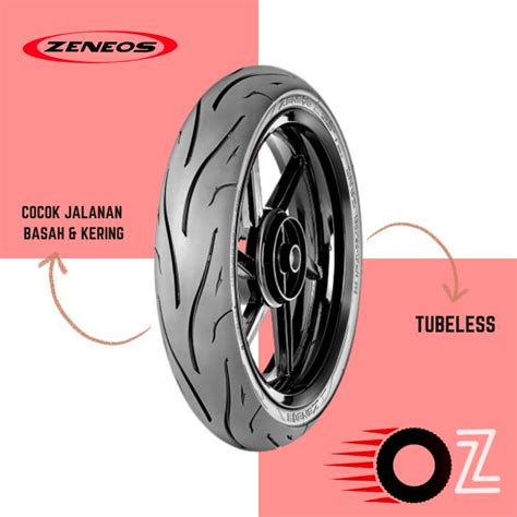 Jual BAN BELAKANG MOTOR MATIC BAN ZENEOS ZN62 90 80 RING14 TUBELESS